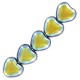 Czech Hearts beads 6mm Jet full ab 23980/28703